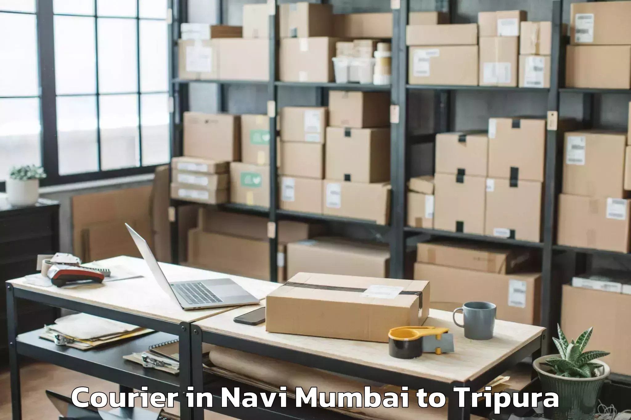 Professional Navi Mumbai to Kamalpur Airport Ixq Courier